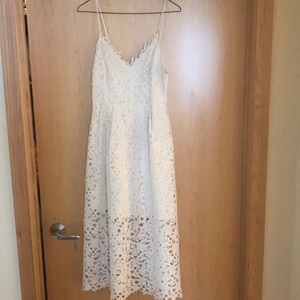 Lace A Line Midi Dress